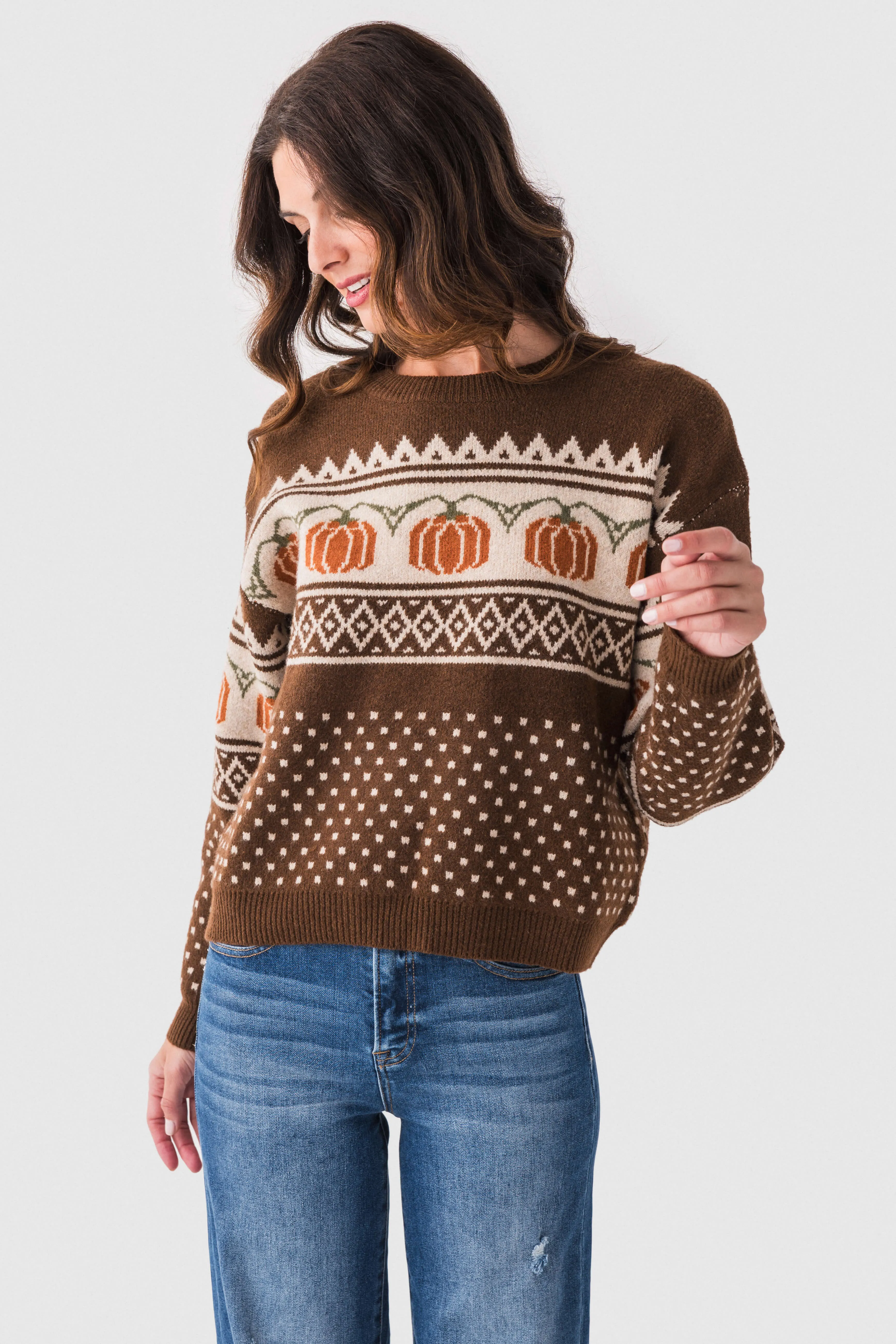 Wishlist Pumpkin Novelty Pullover Chilly Day Outfit Graphic Art
