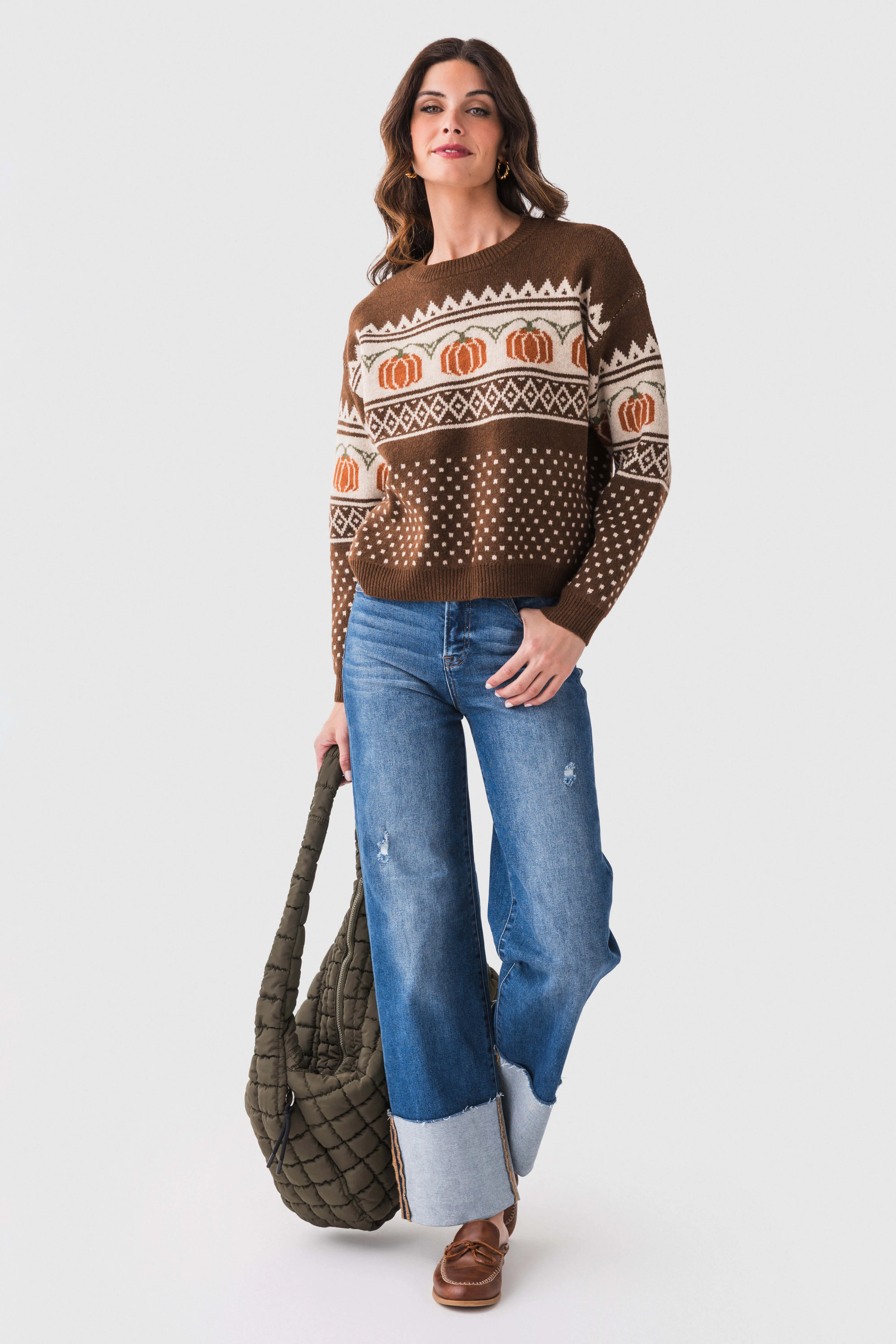 Sporty Comfort Relaxed Apparel Wishlist Pumpkin Novelty Pullover