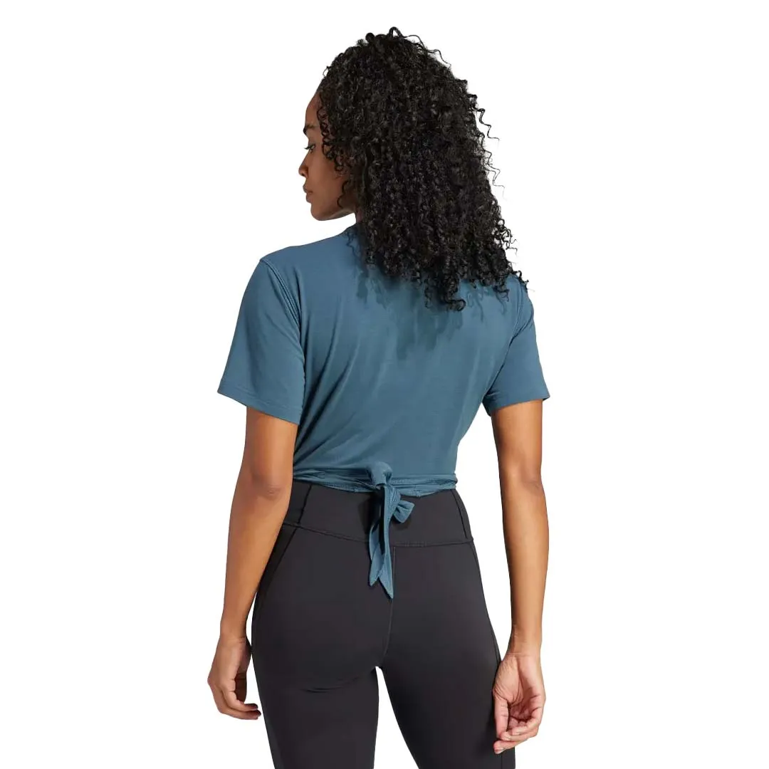 Pre Shrunk Cotton Blend Moisture Wicking Material adidas - Women's Yoga Studio T-Shirt (IL3962)