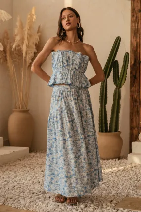 VALERIE PRINTED MAXI SKIRT Elegant Flow Bold Accent