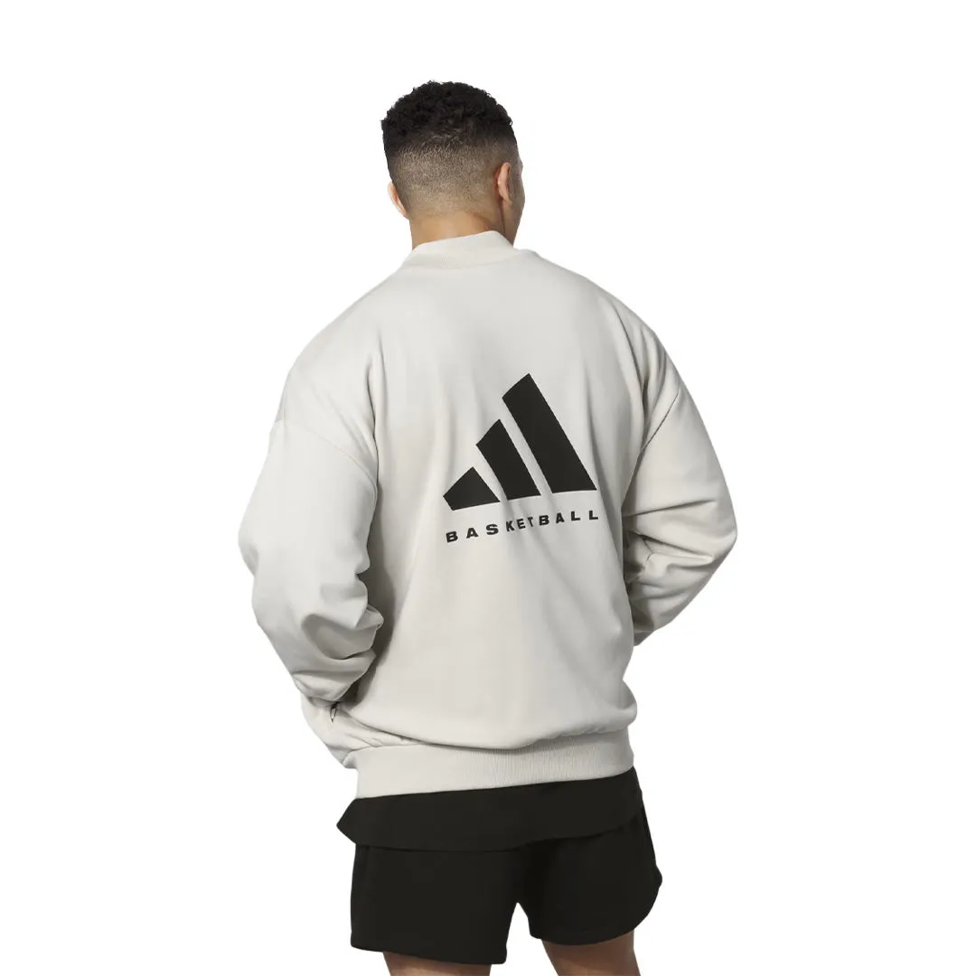 Multi Pocket System Smooth Glide Fasteners adidas - Unisex Basketball Crew Sweatshirt (IN4244)