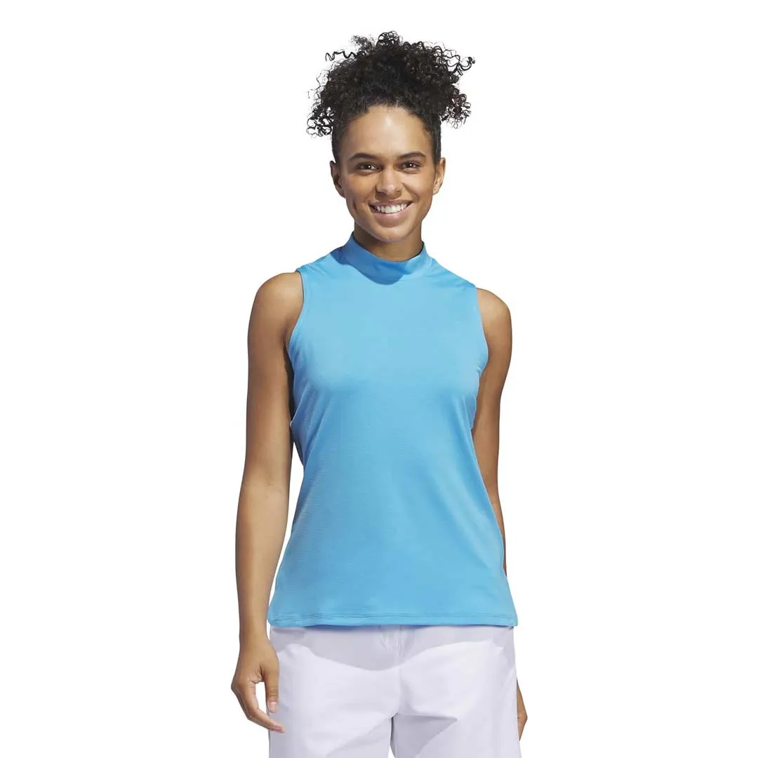 adidas - Women's Ultimate365 Sleeveless Mock Neck Polo (IP4249) Low Profile Collar Weekend Outing Wear