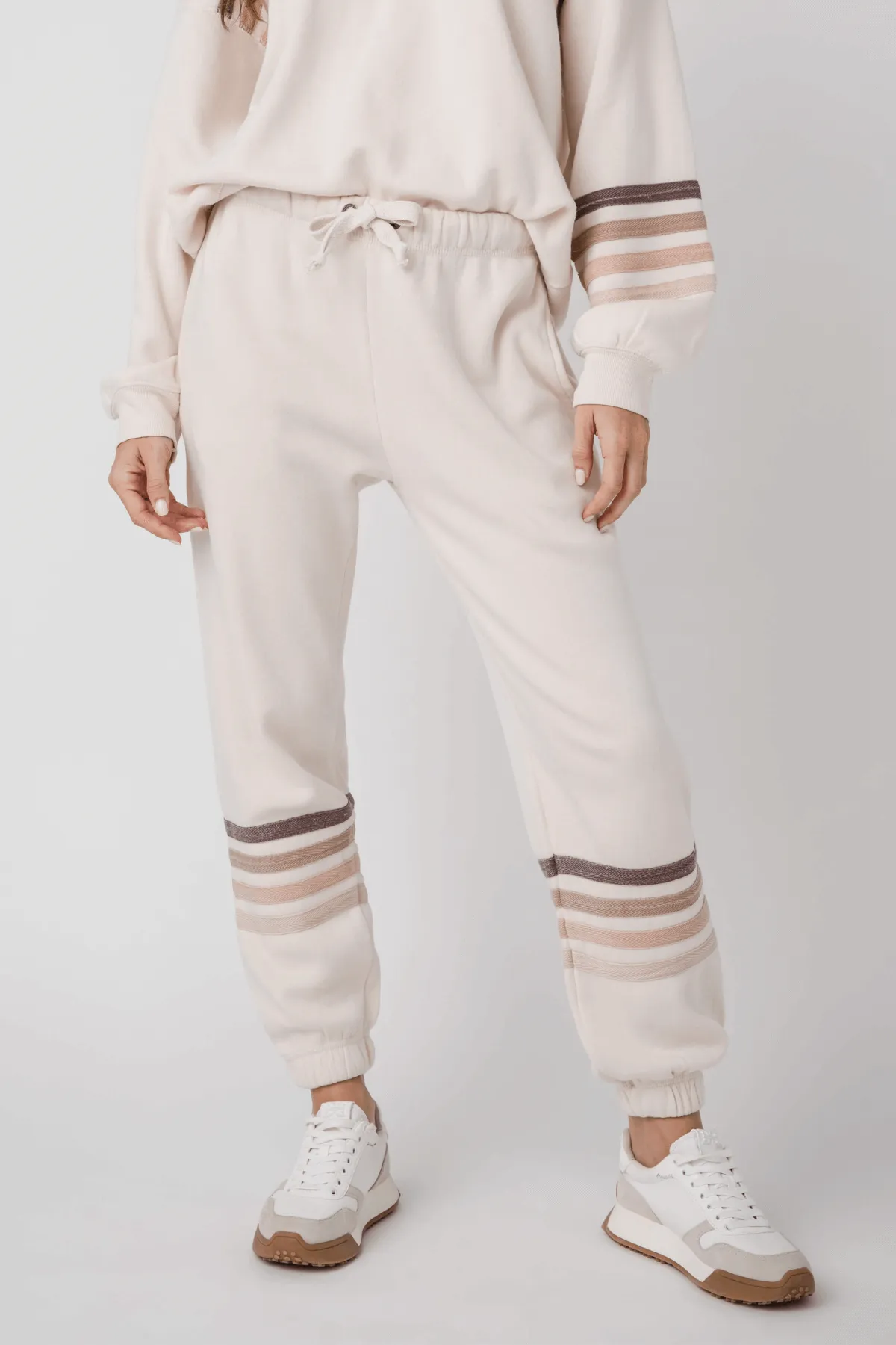 TearResistantPanels Vintage Havana Stripe Burnout Fleece Jogger