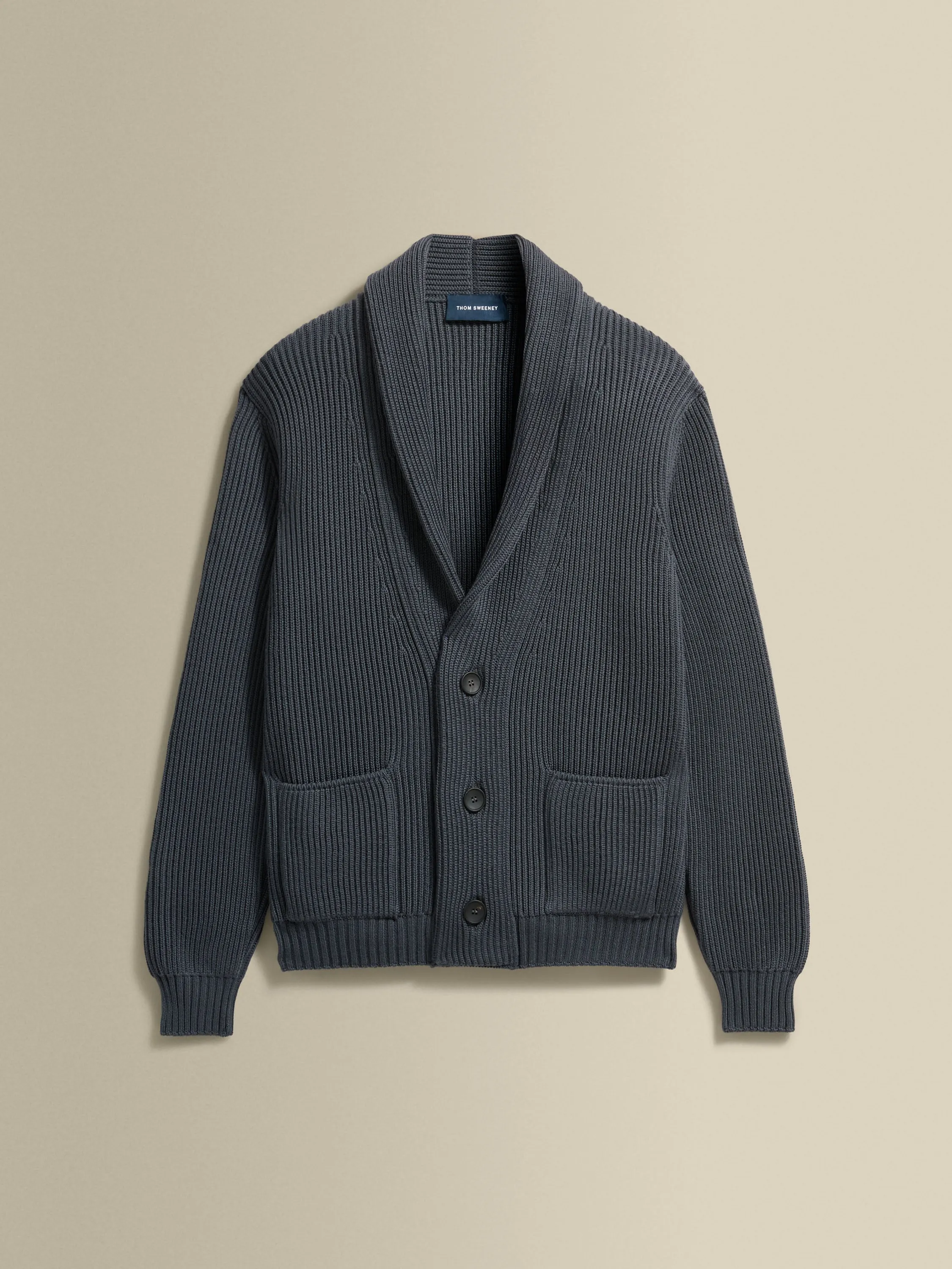 Virgin Wool Single Breasted Shawl Cardigan Daily Ready