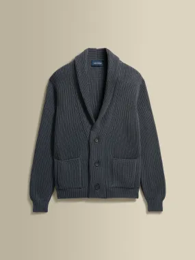 Virgin Wool Single Breasted Shawl Cardigan Urban Ready