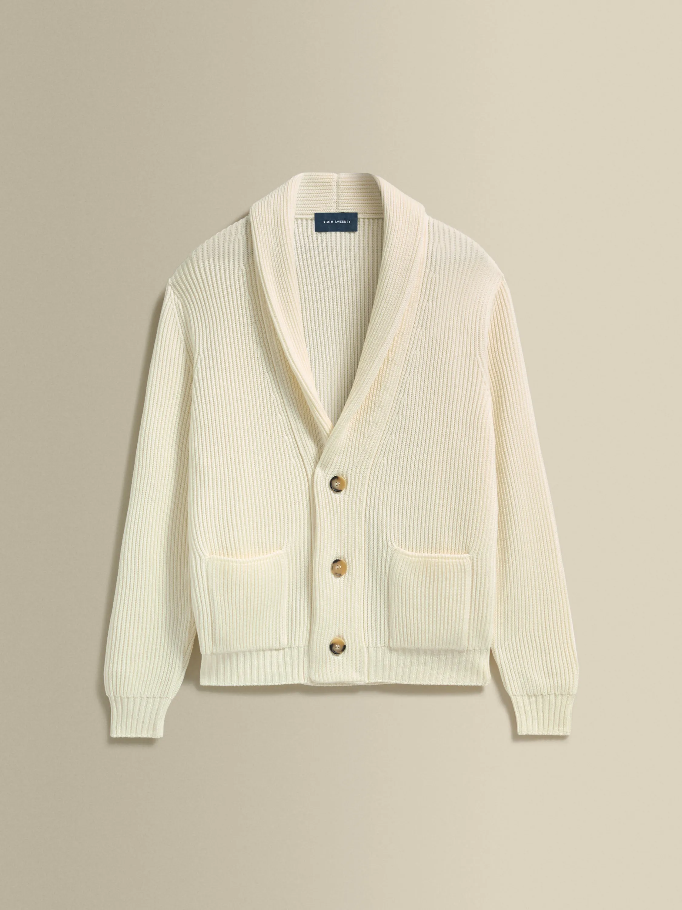 Biodegradable Fiber Recycled Polyester Blend Virgin Wool Single Breasted Shawl Cardigan