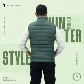 Men??s Premium Vest Winter Jacket for Men ?C jack vest -Olive Anti Snag Fabric