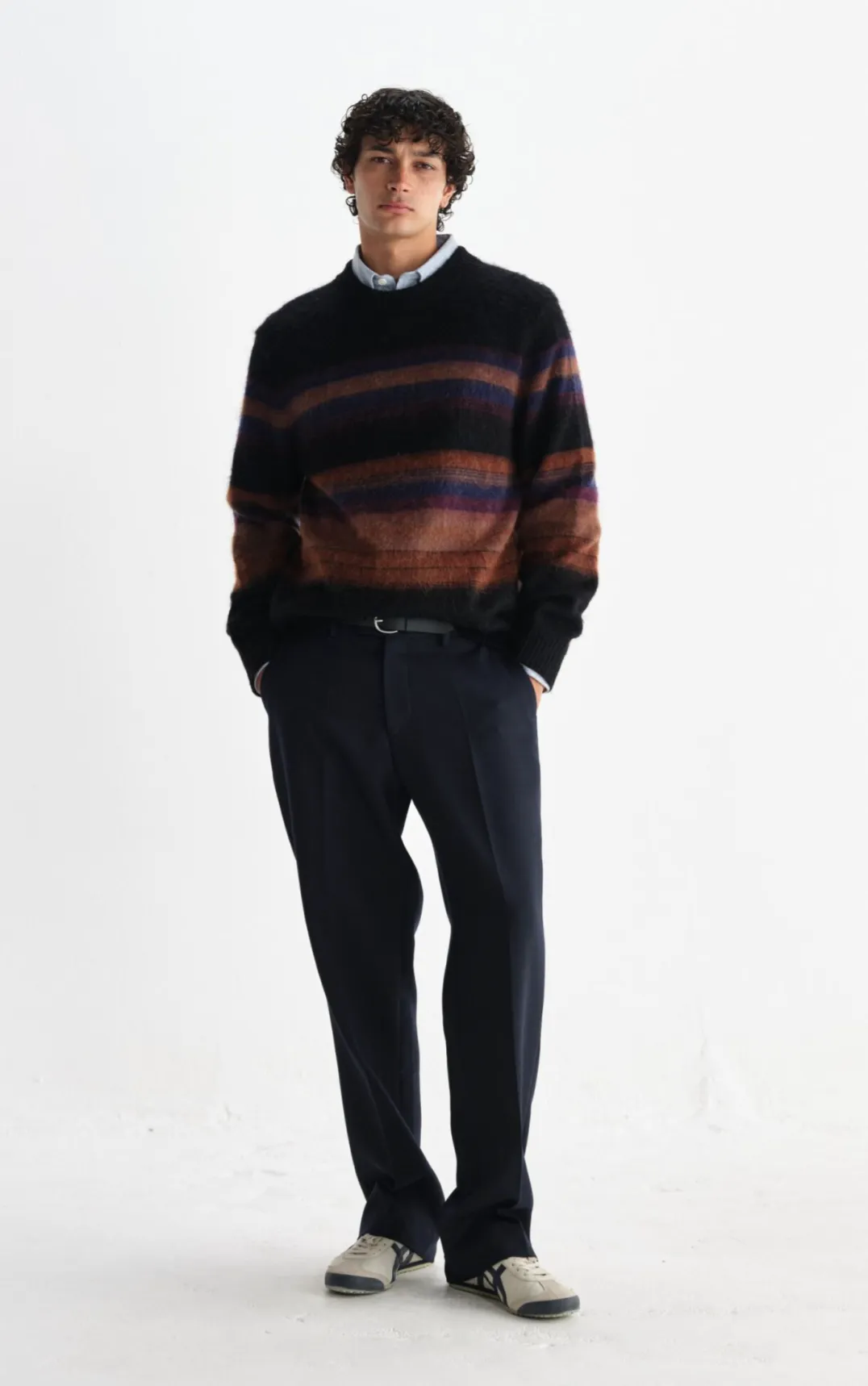 Brush Stripe Wilde Crew Sweater Daily Piece