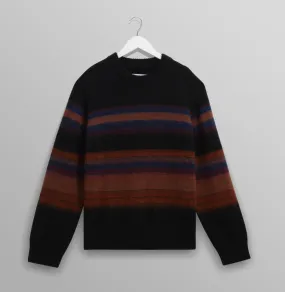 Brush Stripe Wilde Crew Sweater Double Layered Design