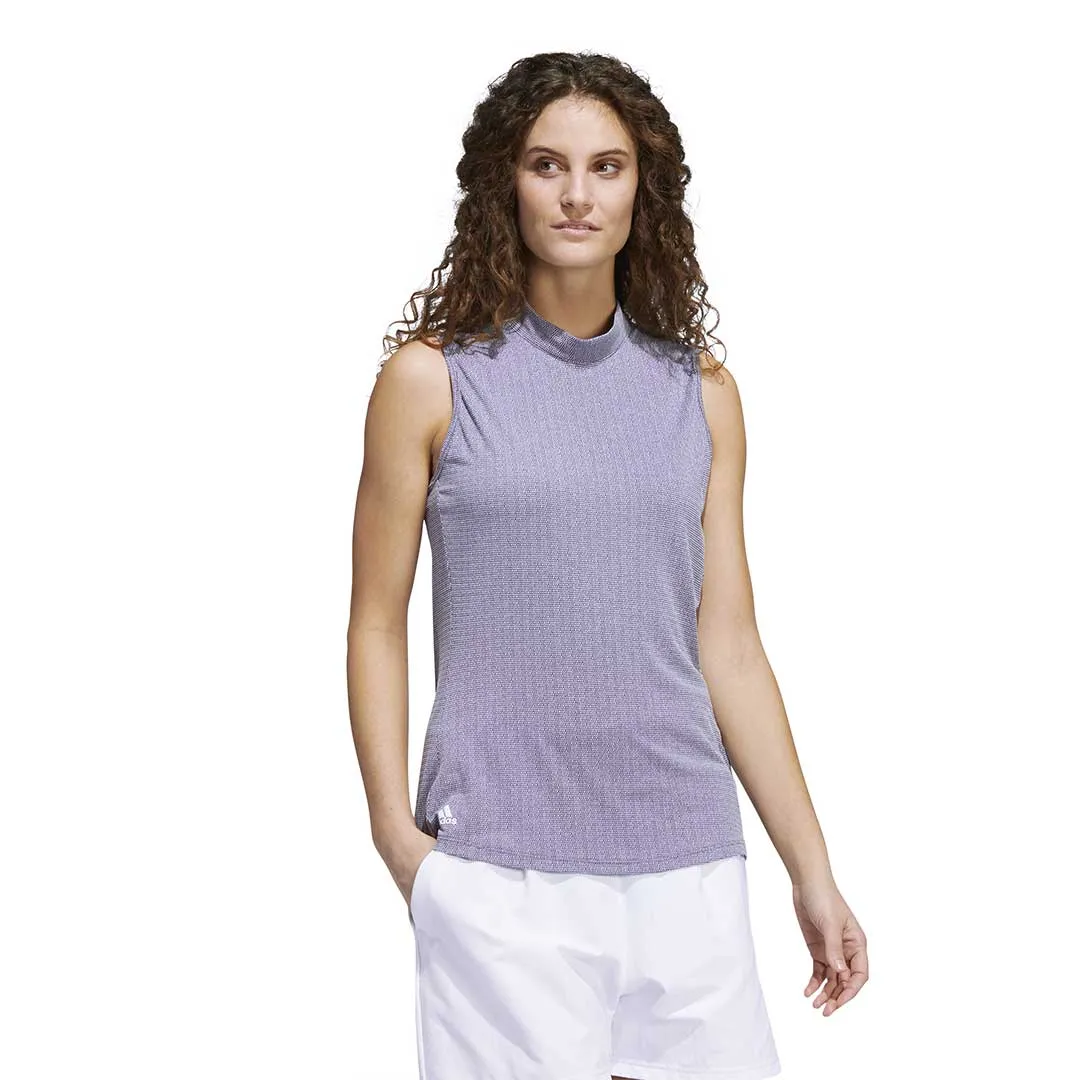 ThermalInsulation Neutral Tones adidas - Women's Essentials Mock Neck Sleeveless Polo (HA3485)