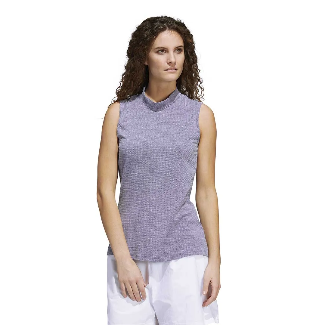 adidas - Women's Essentials Mock Neck Sleeveless Polo (HA3485) FullLengthZip