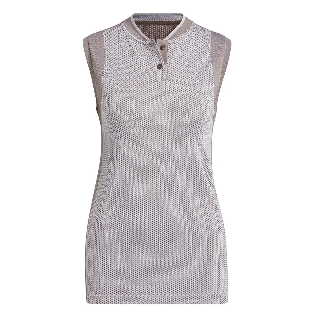 adidas - Women's Ultimate365 Tour Sleeveless Primeknit Polo (HT6340) Flexible Insulation Chill Commute Fit