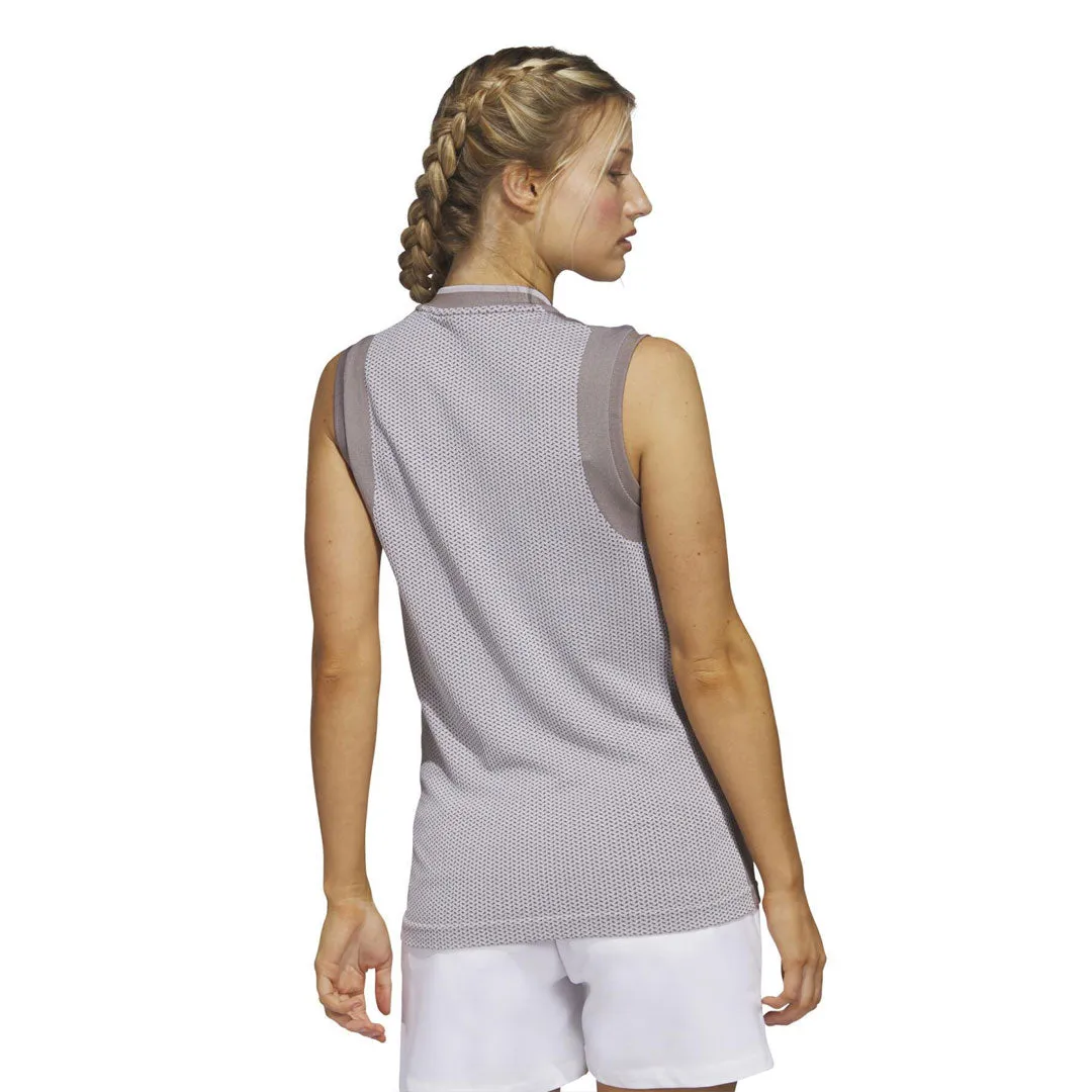 Reflective Safety Accents adidas - Women's Ultimate365 Tour Sleeveless Primeknit Polo (HT6340)