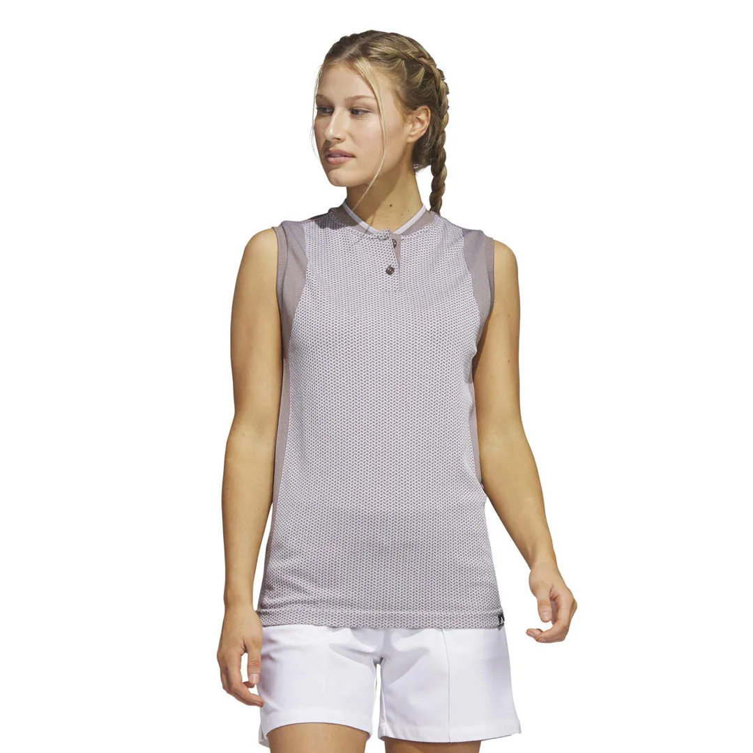 adidas - Women's Ultimate365 Tour Sleeveless Primeknit Polo (HT6340) Slip Resistant Grip
