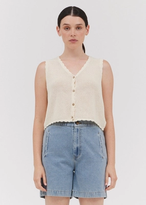 Ergonomic Shape FRANNY CROCHET SWEATER VEST