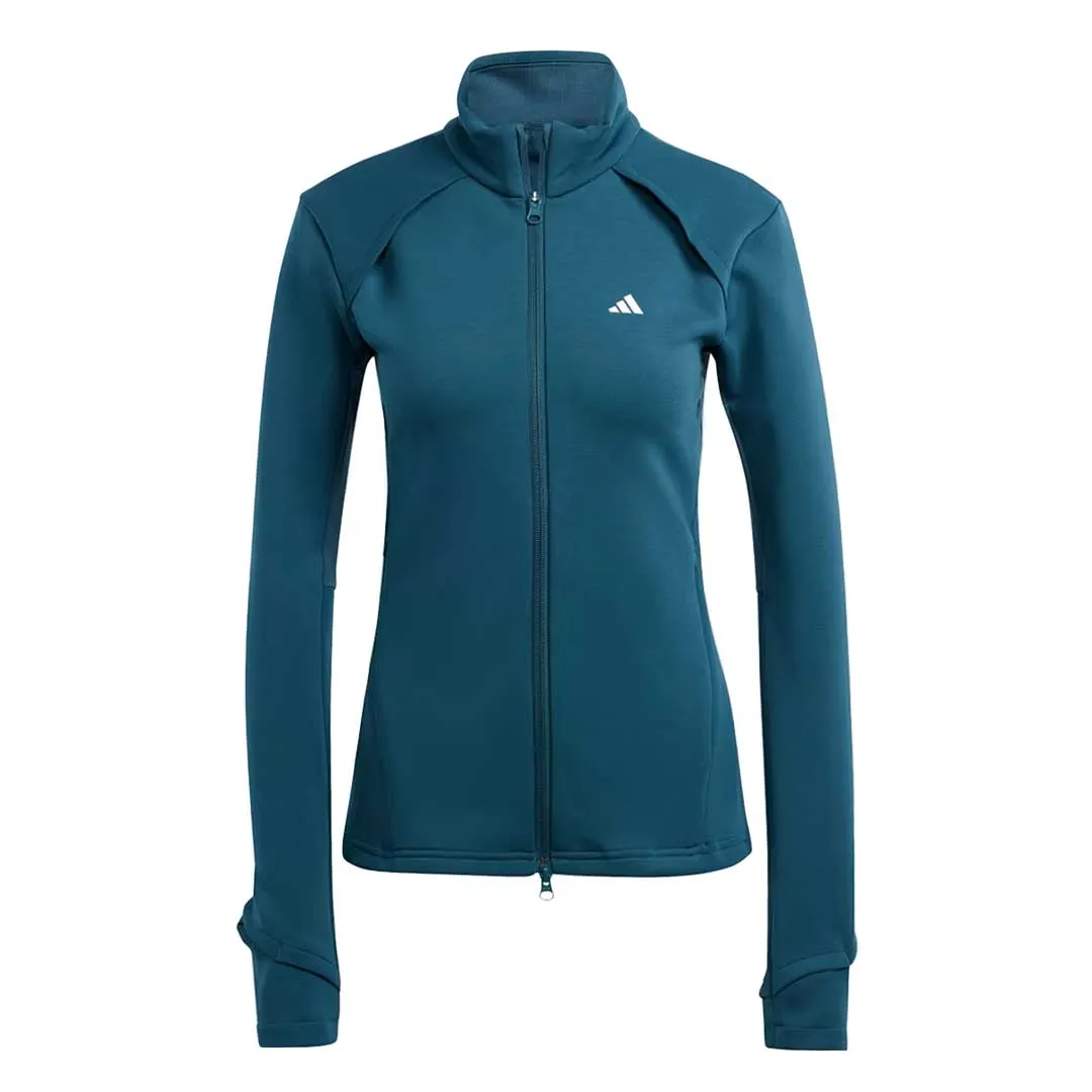 adidas - Women's Training Cover-Up Full-Zip Jacket (IM4734) abrasion resistant coating Hidden Pocket System