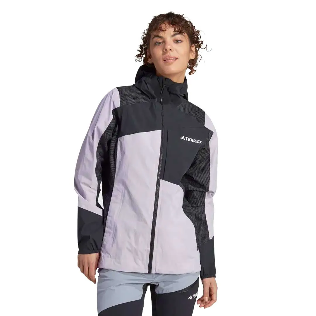 Convertible Sleeves Reinforced Elbow Patches adidas - Women's Terrex Xperior Hybrid Rain.Rdy Jacket (HN2913)