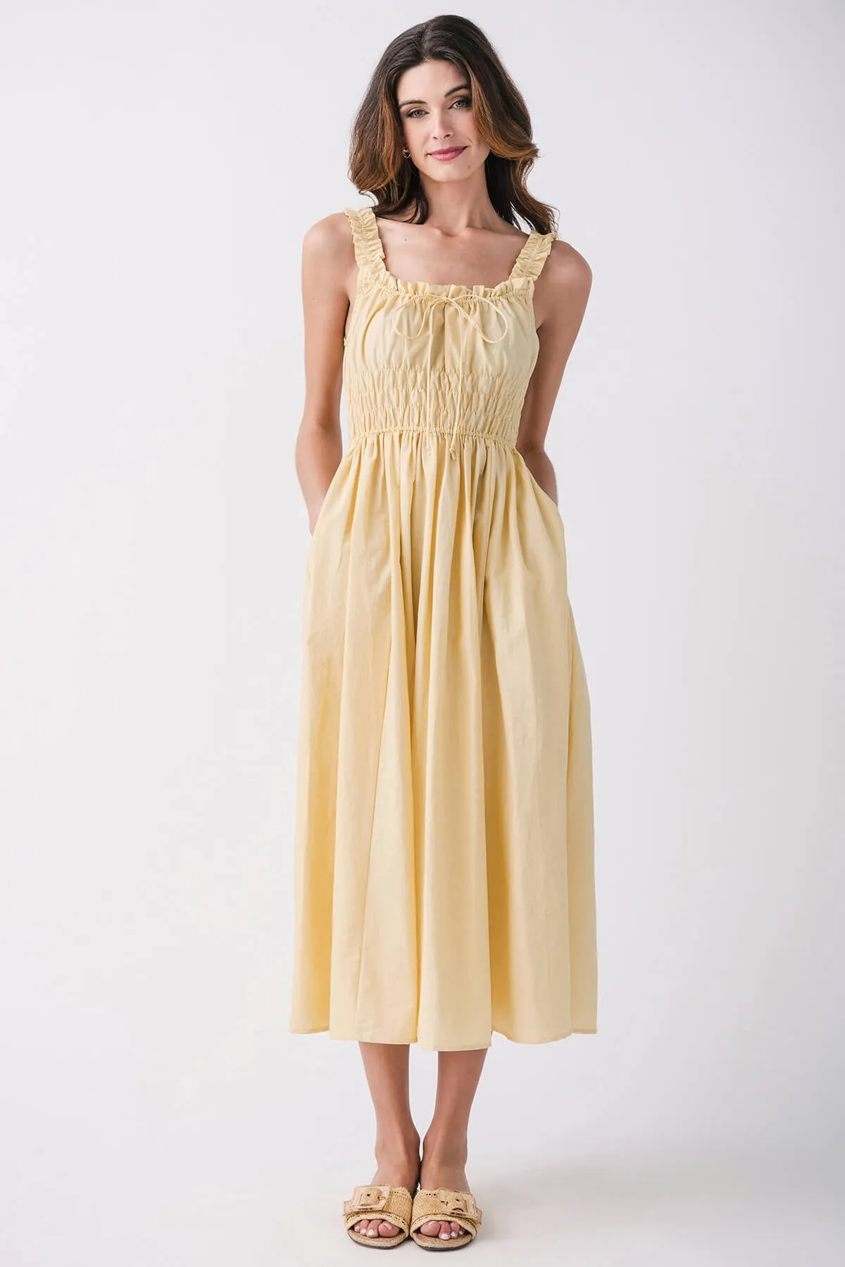 By Together Libra Smocked Waist Maxi Dress Plus Fit summer look