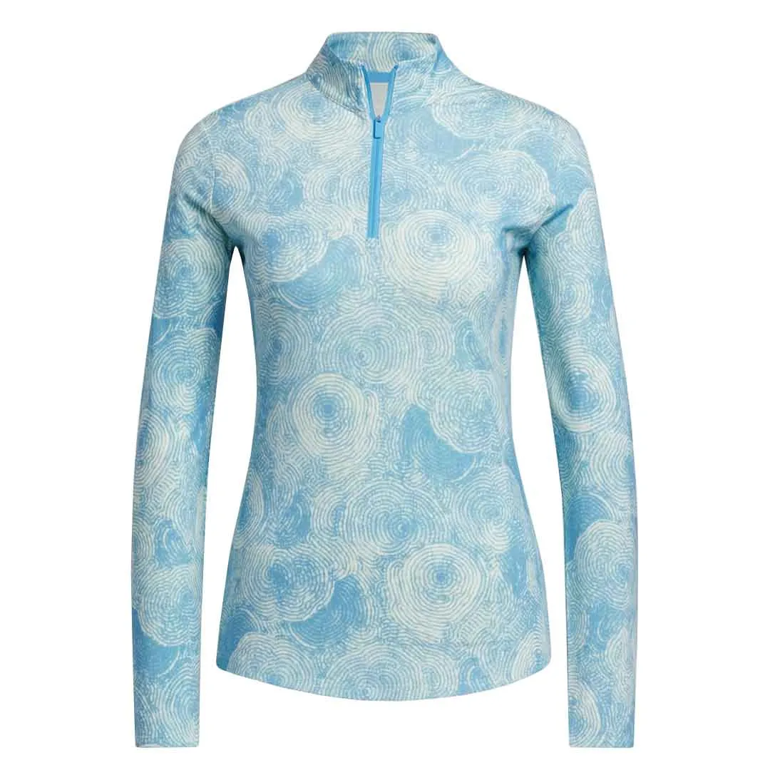 Bold Statement Extra Layer Piece adidas - Women's Ultimate365 Printed 1/4 Zip Mock-Neck Long Sleeve Polo (IP4257)