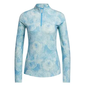 Bold Statement Extra Layer Piece adidas - Women's Ultimate365 Printed 1/4 Zip Mock-Neck Long Sleeve Polo (IP4257)