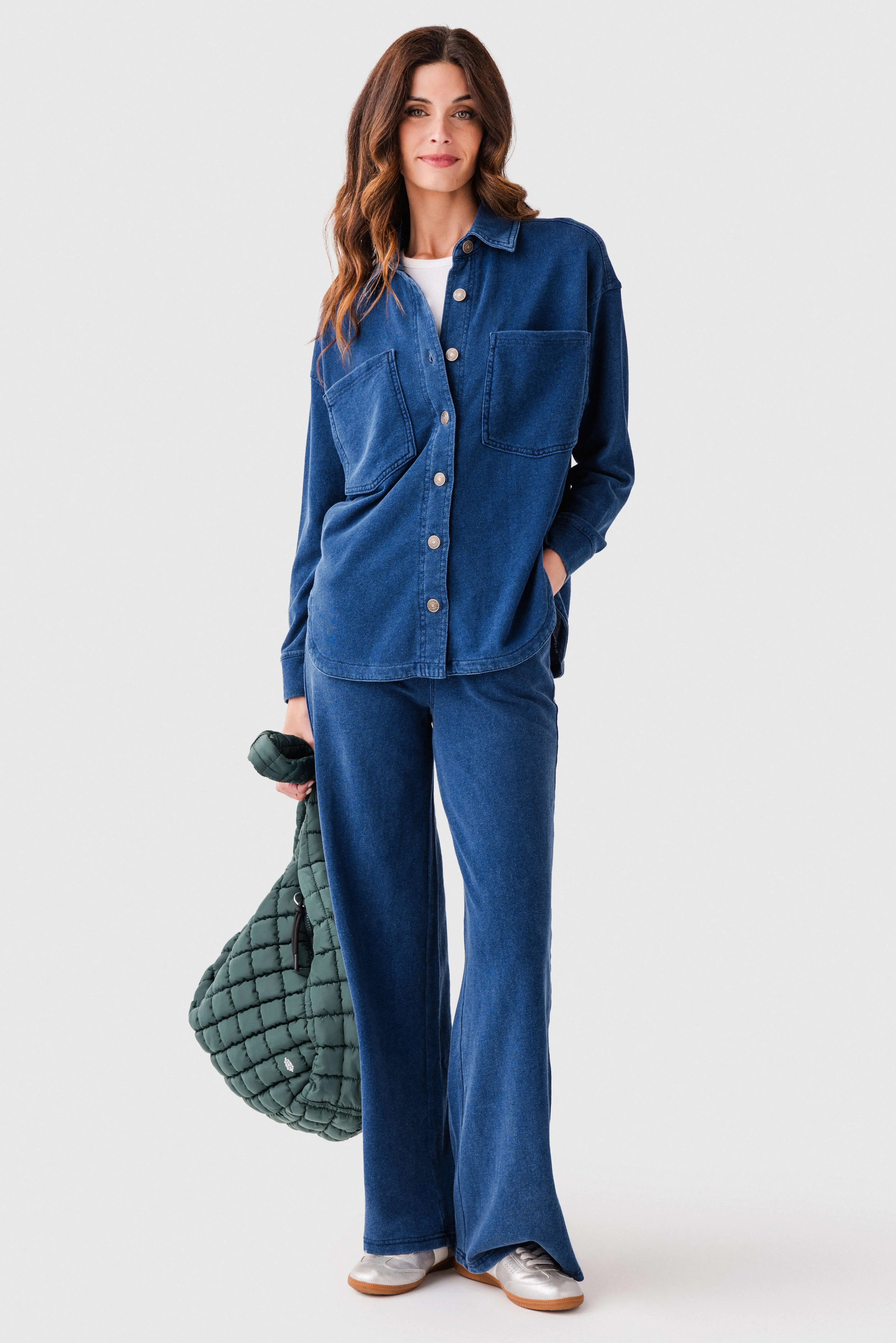 Classic Minimal Cool Shades Z Supply All Day Knit Denim Jacket