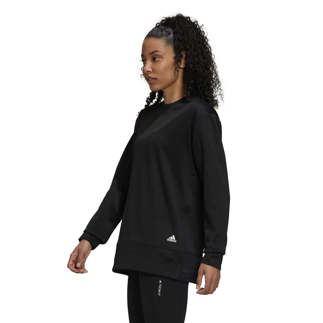 Foldable Shoulder Straps Waterproof Zipper Closure adidas - Women's Aeroready Crewneck Sweater (HI4964)