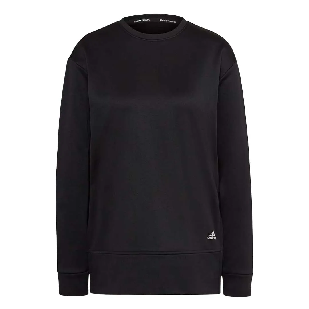 adidas - Women's Aeroready Crewneck Sweater (HI4964) Light Reflective Logos