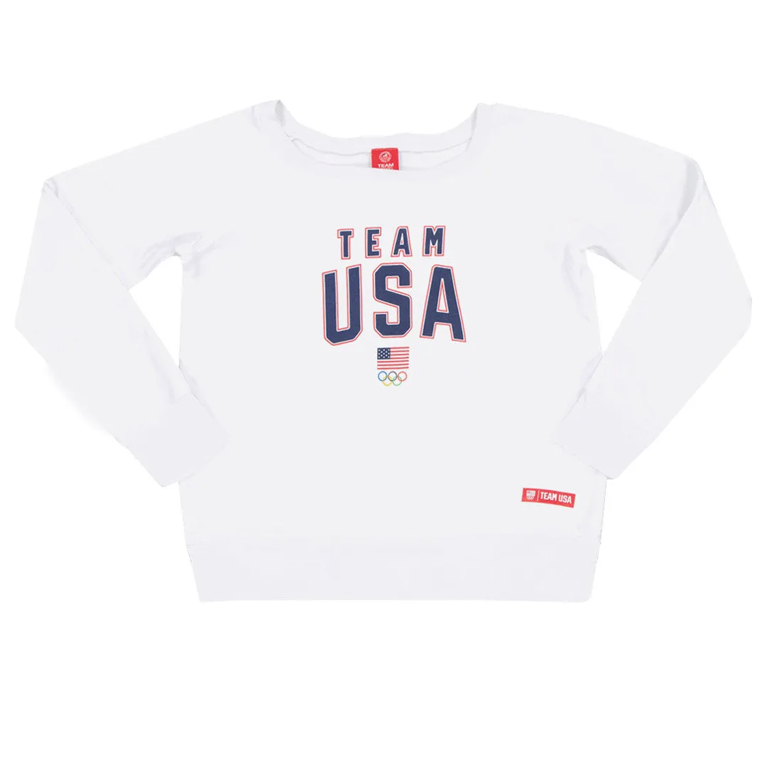 Women's Team USA Olympic Sweatshirt (K691C1NUS) Lined Pockets Canvas Make