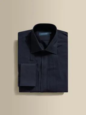 Hooded Neckline Ruffle Edge Wool Silk Duke of York Formal Shirt