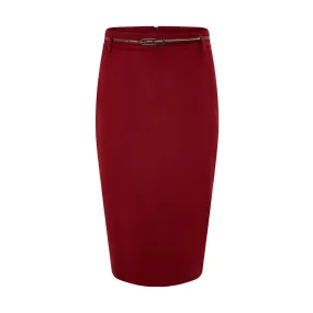 Ginseng Wool Skirt Back Slit investment piece