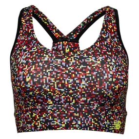 Double Layered Collar New Balance - Women's Tech Training Printed Sports Bra (WB21471 HYW)
