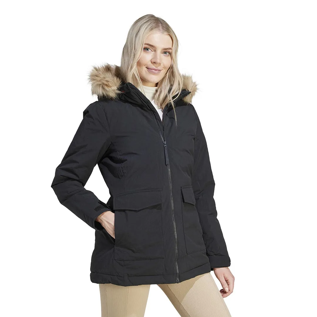 adidas - Women's Hooded Fur Parka (IJ8260) Sport Inspired Style